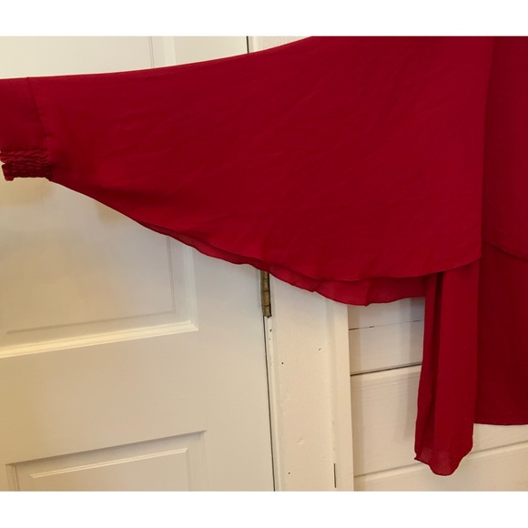 Red Soft Surroundings long sleeve blouse in size large. - Picture 5 of 5